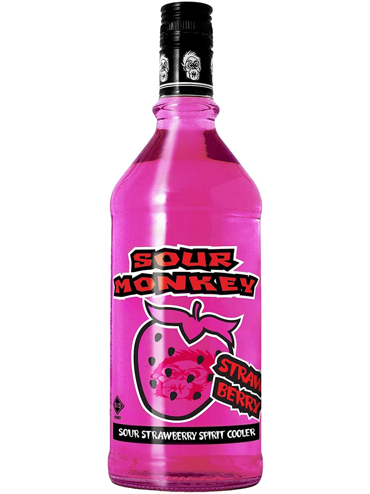 Sour Monkey Sour Strawberry Spirit Cooler Schnapps Liqueur 750ml